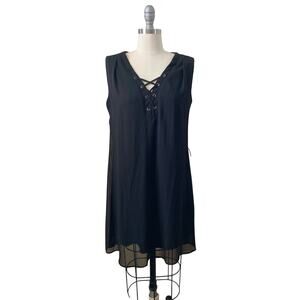 IZ Byer Women's Mini Dress Size L Black Chiffon Pirate Corset